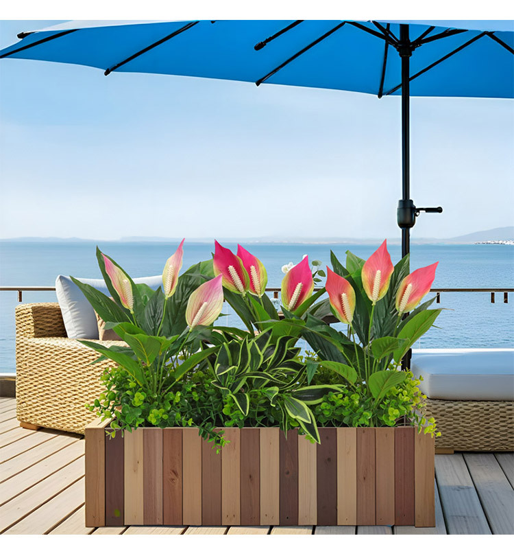 Artificial green plant landscaping combination, tropical plant partition, flower trough and flower box arrangement, bionic artificial flower indoor landscape decoration pic 5