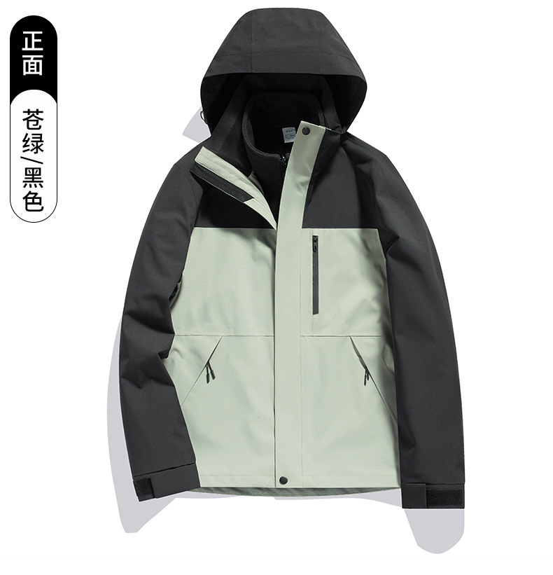 冲锋衣三合一男女款冬装两件套可拆卸防风防水保暖加厚滑雪工作服详情25