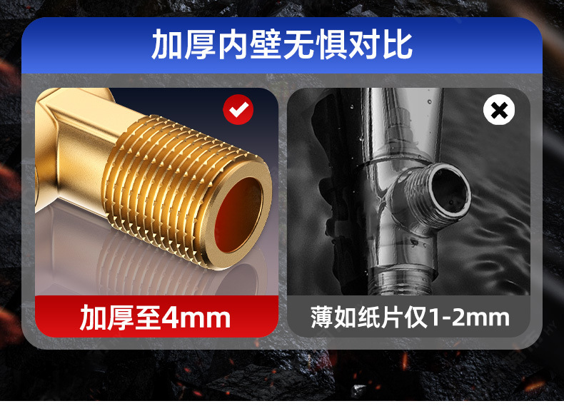 角阀全铜球阀三角阀燃气热水器水阀冷热水阀门开关三通家用八字阀详情9