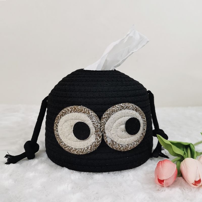 零食棉线收纳筐编织卡通家用客厅茶几储物床头钥匙桌面整理收纳篮详情5