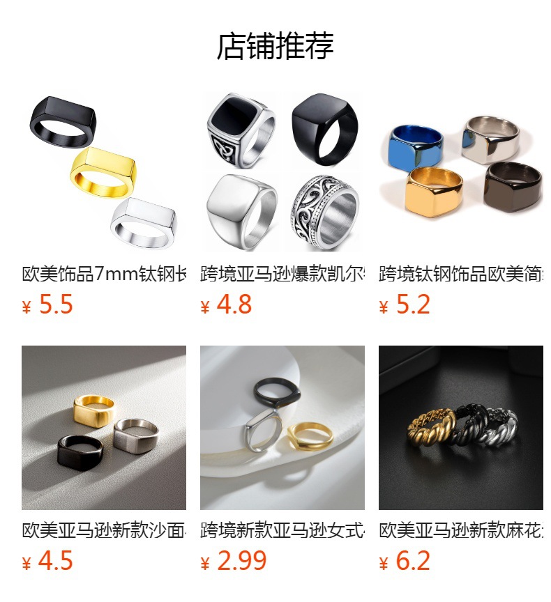 In 2025, the popular titanium steel ring for men on Amazon in Europe and America, a large circular cast ring with a logo, temu pic 1