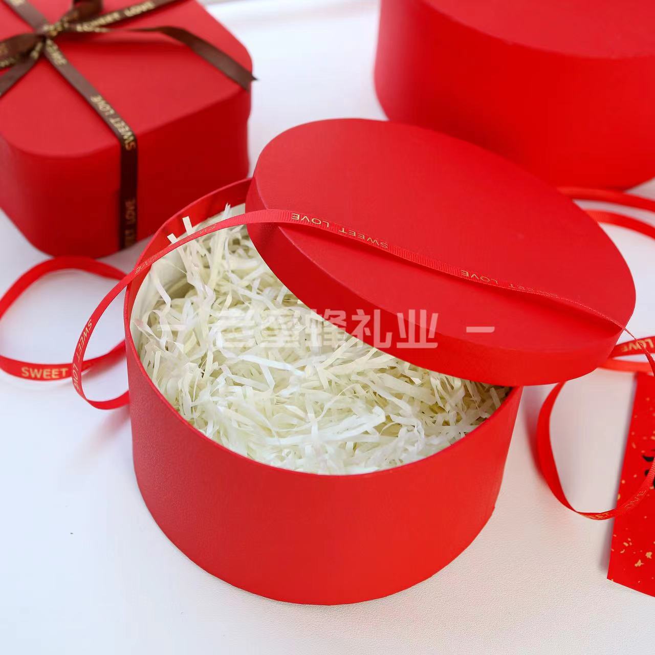 圆形牛皮纸盒圆形伴手礼盒子礼物盒礼品盒圣诞包装盒饼干烘焙包装详情30