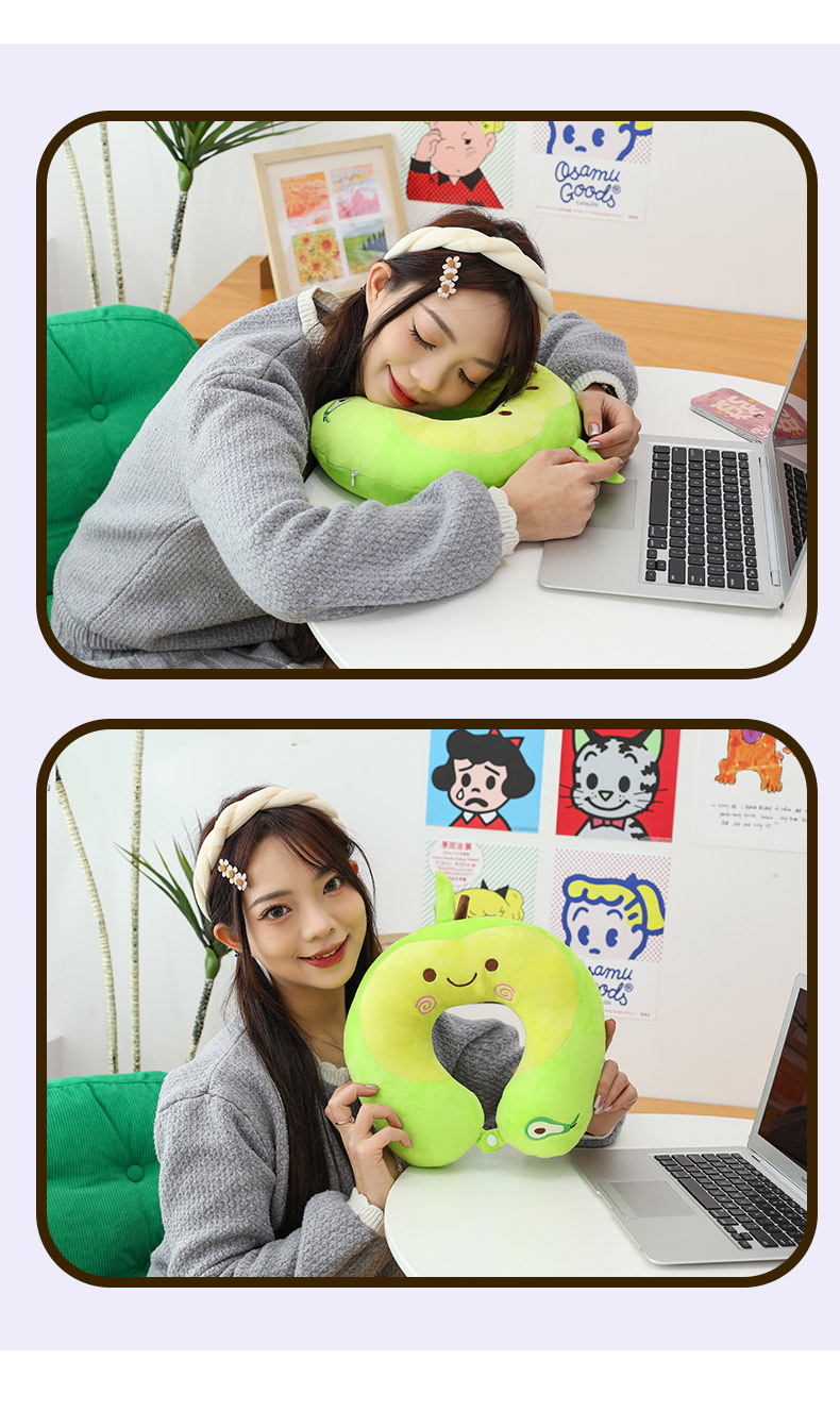 网红U型枕儿童学生午休睡觉创意便携式旅行坐车护颈头枕女生优选详情16