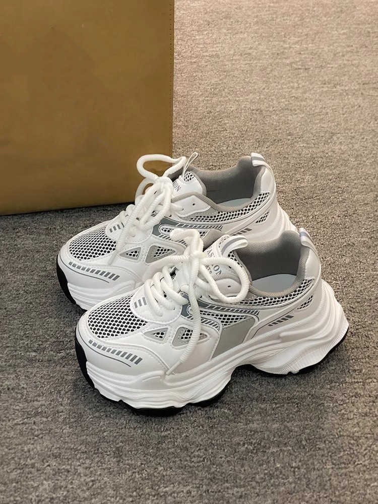 2025春夏季新款爆款老爹鞋女厚底增高轻便休闲运动鞋 网面透气百搭女式单鞋 潮流时尚舒适跑步鞋详情9