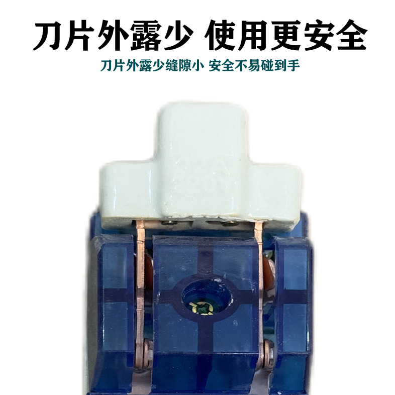 【厂家现货】鑫郎诺家用工程透明瓷底闸刀开关2X63A开启式负荷 闸详情4