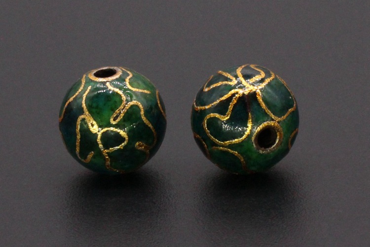 Traditional copper-based cloisonne enamel jewelry accessory beads, cloisonne multi-specification polished round beads pic 11