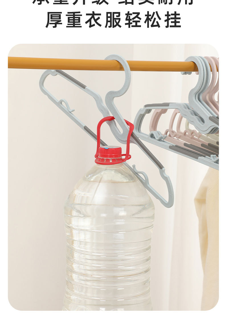 小领口防滑衣架家用挂衣架无痕防鼓包衣架宿舍卧室加粗塑料晾衣架详情7