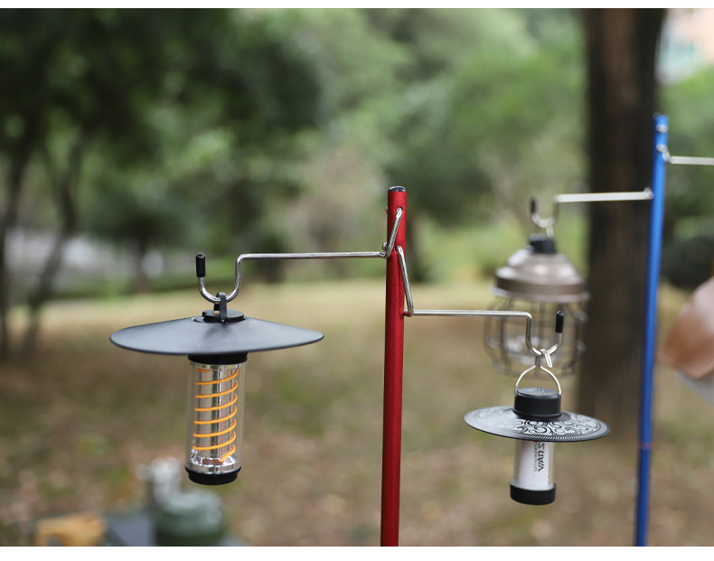 户外营地折叠灯架露营超轻铝合金便携式桌面灯杆支架照明挂灯挂架详情12