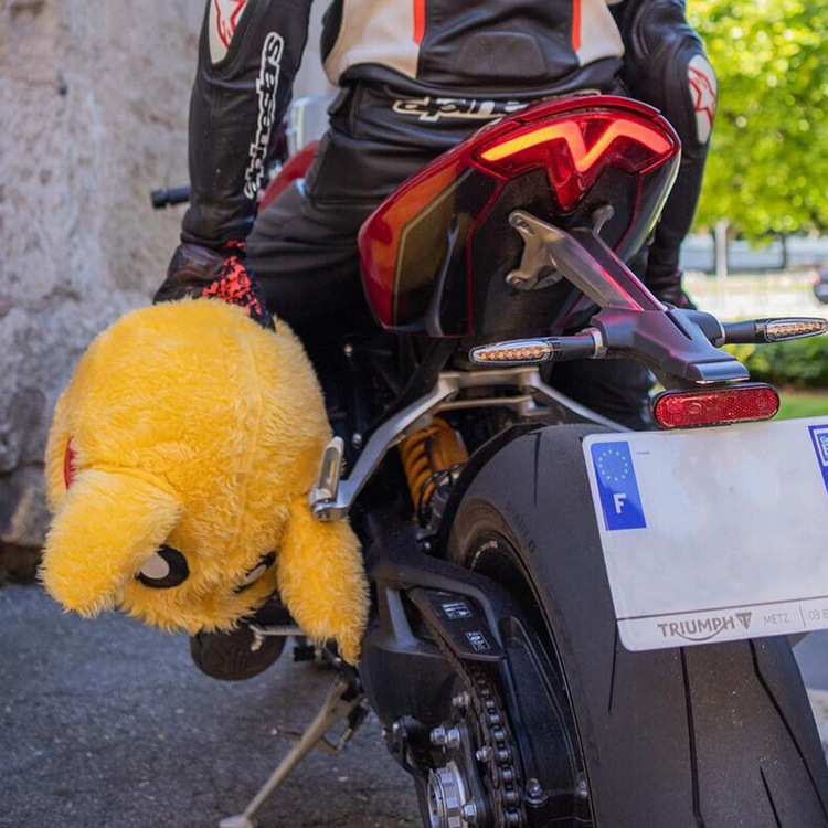 Cartoon outdoor cycling mask, Pikachu plush, personalized and fashionable helmet cover, motorcycle safety helmet protective cover for protection pic 8