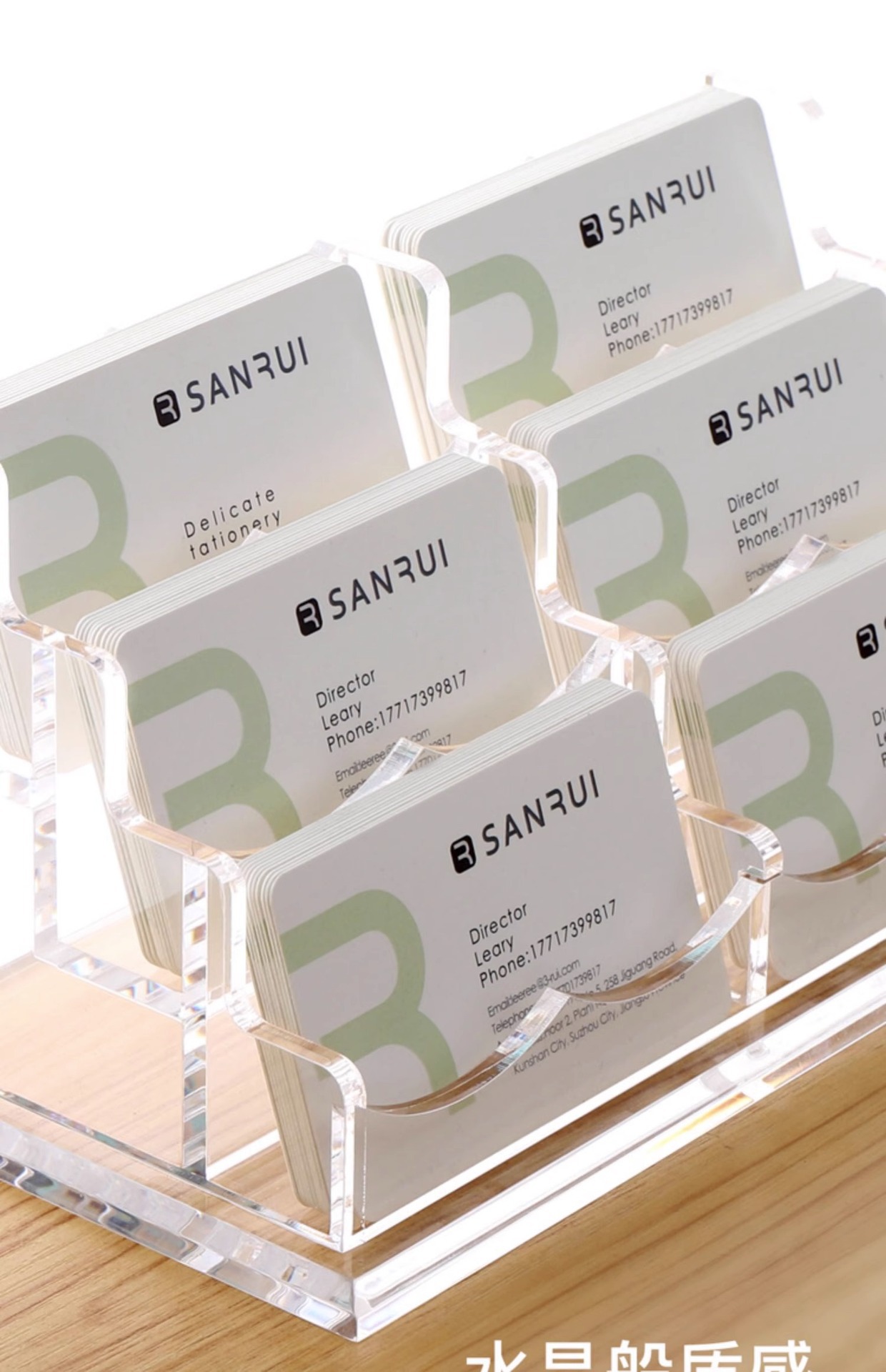 Acrylic business card stand, creative business multi-layer business card storage box, acrylic business card box cross-border wholesale and customization pic 10