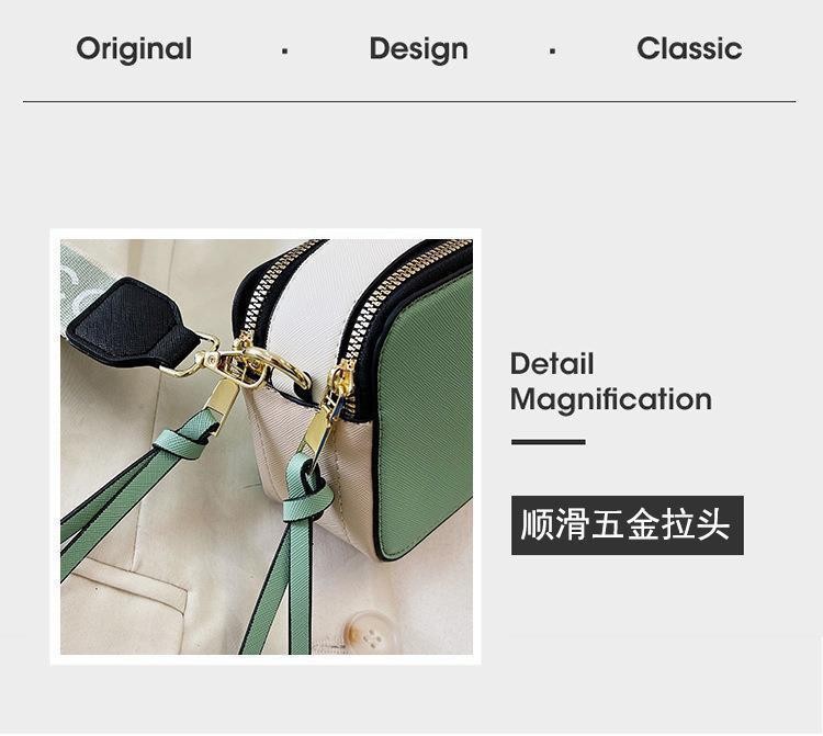 The 2024 new style of European and American simple, retro and fashionable camera bag for foreign trade features a trendy and niche design with a letter crossbody bag pic 5