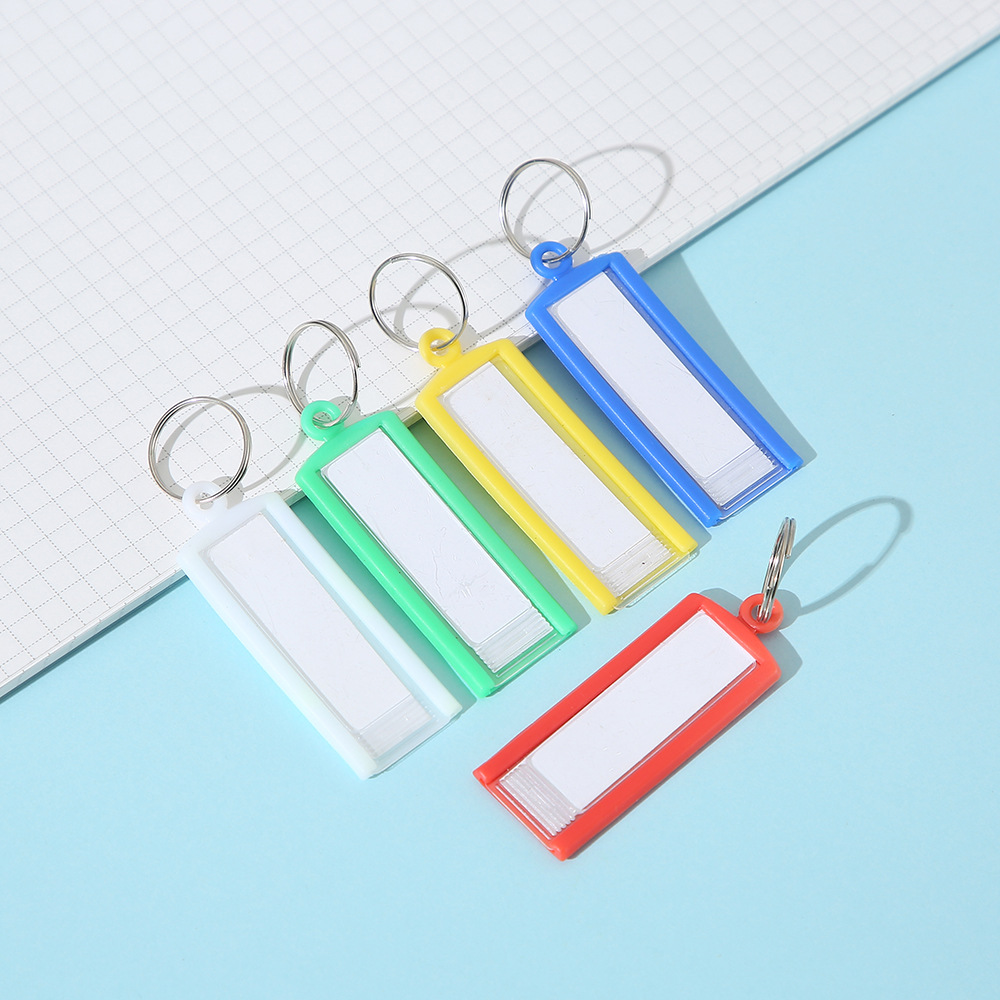 PE彩色长条钥匙扣酒店房间钥匙标签牌物品分类牌批发详情1