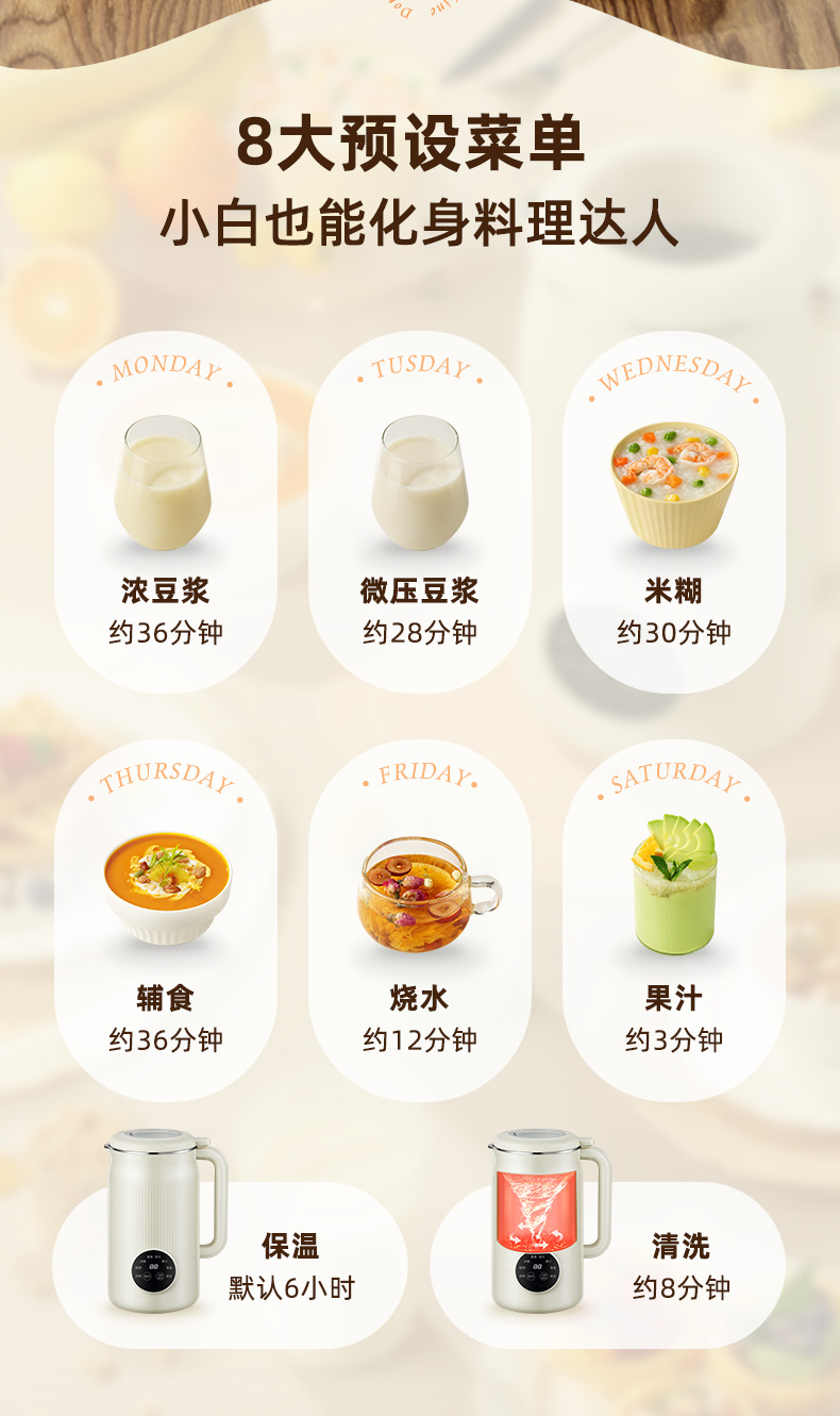 迷你破壁机多功能家用全自动小型豆浆机3-5人免过滤辅食榨汁批发详情9