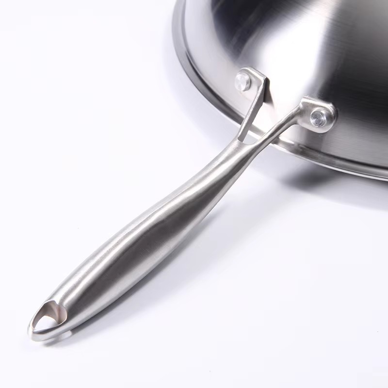 Stainless steel uncoated honeycomb wok, flat pan, frying pan, household small pancake, egg frying, pancake, steak frying plate pic 1