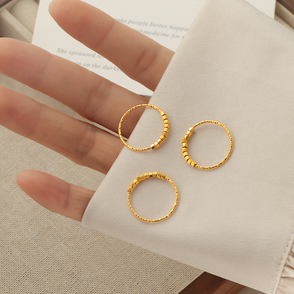 钛钢戒指精致小方块十全十美指环个性百搭气质不掉色食指女小方糖详情5