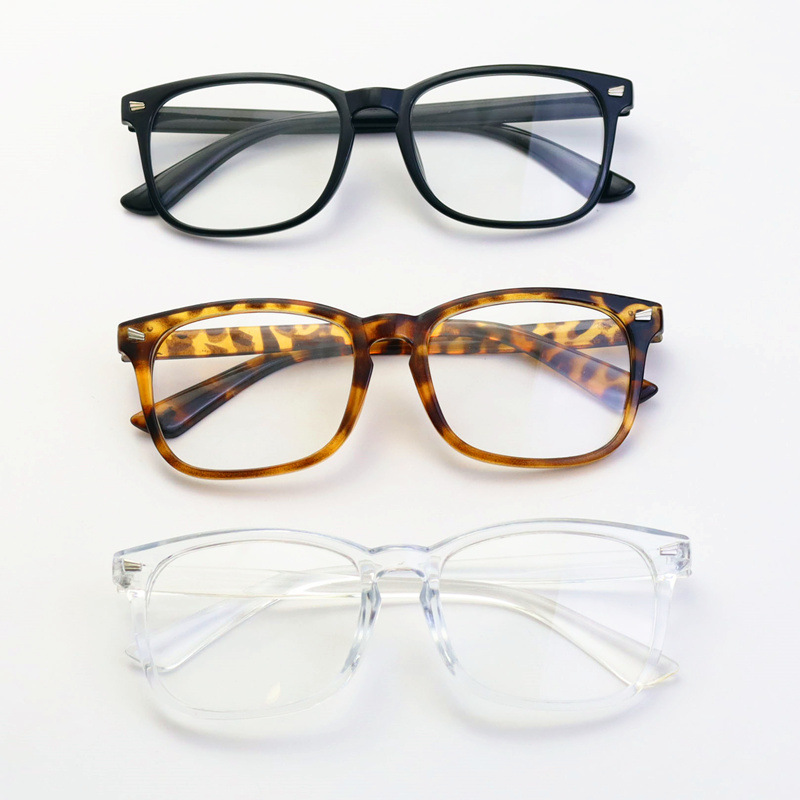 复古平光镜男女防蓝光眼镜防紫外线方形镜框米钉眼镜架电脑镜8082详情5