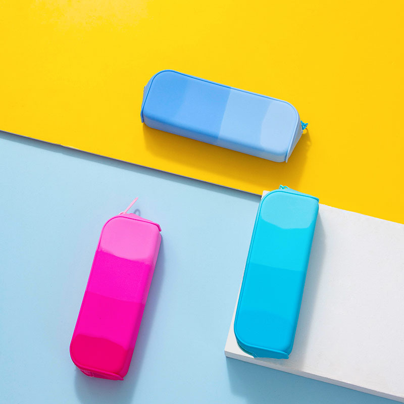 工厂现货批发迷彩硅胶笔袋学习文具收纳盒学习用品文具盒详情6