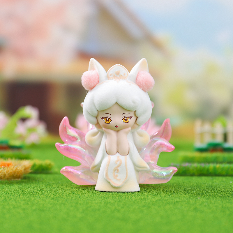 ins少女心九尾雅集网红手办青丘狐狸潮玩盲盒女生公仔小礼物批发详情22