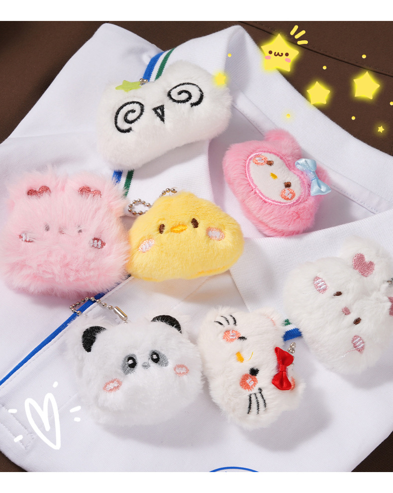 可爱毛绒卡通猫咪公仔挂件软萌少女背包装饰挂坠玩偶学生礼品批发详情10