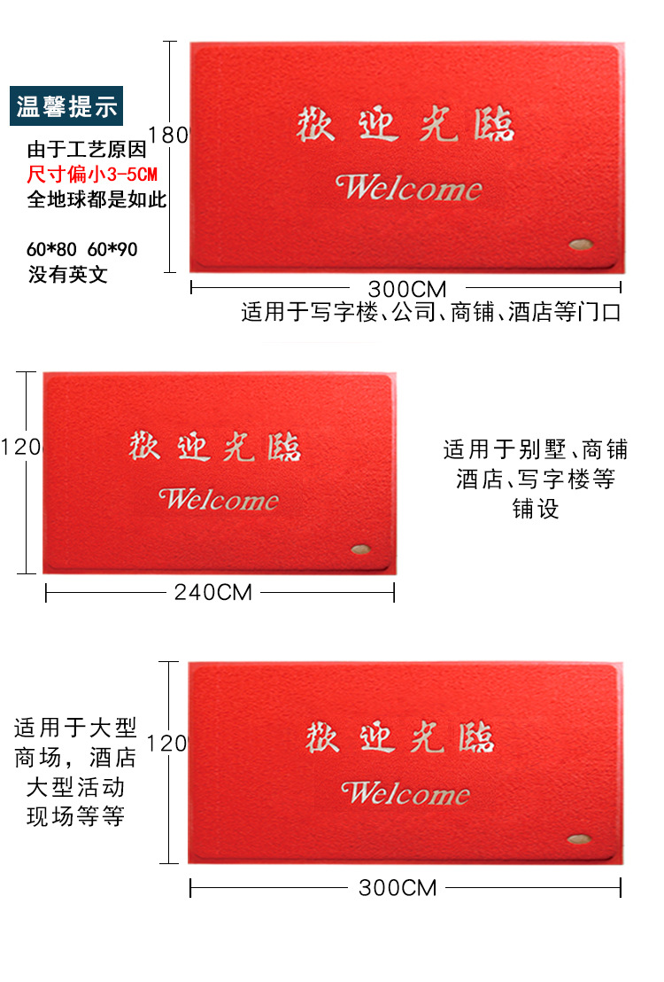 家用商用进门脚垫丝圈防水防滑门垫大门口入户地毯一件代发家纺详情9