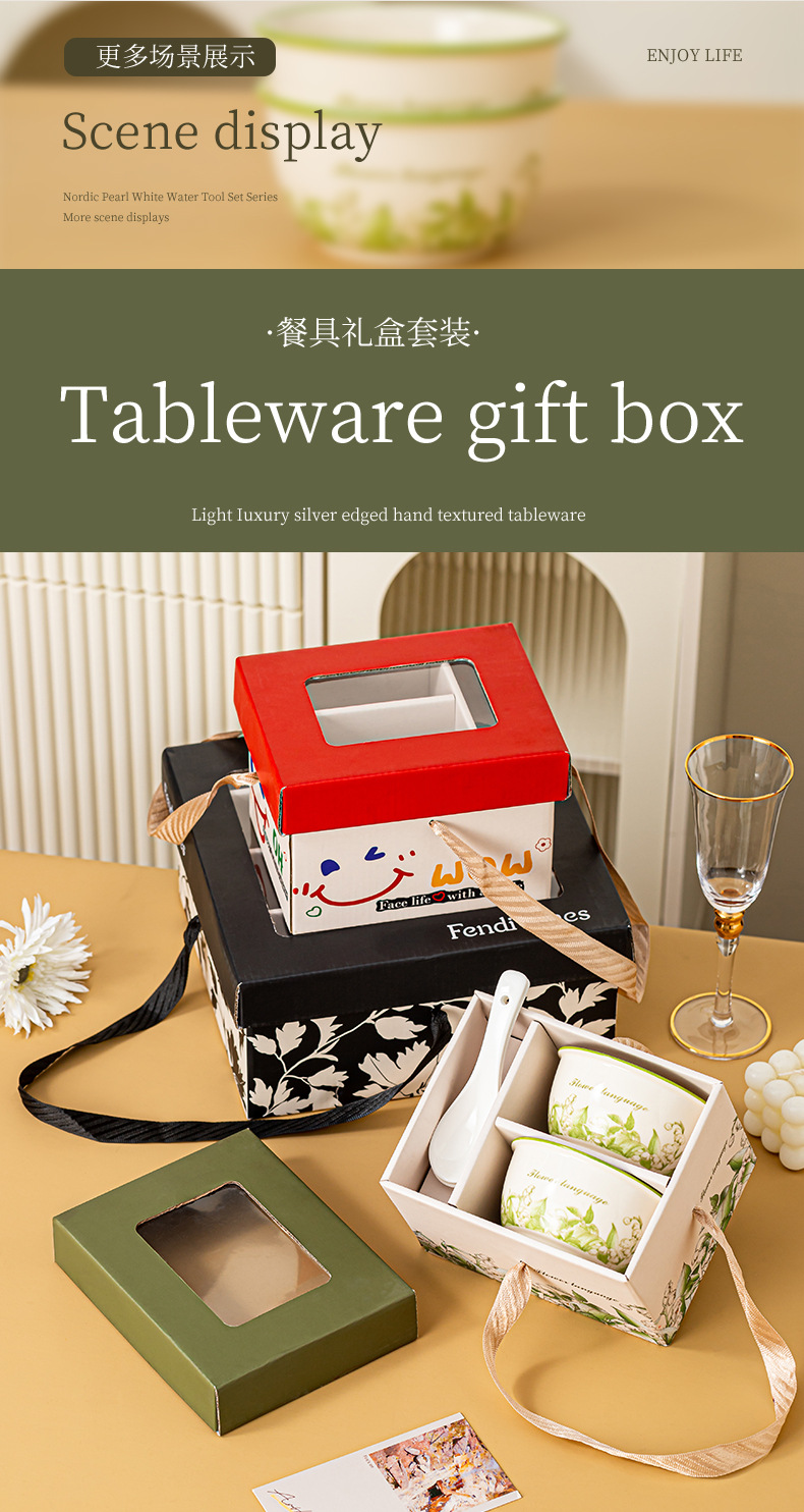 Ceramic tableware, bowl and chopstick sets, creative gift sets, souvenirs, birthday gifts, and casual gifts for team-building activities pic 11