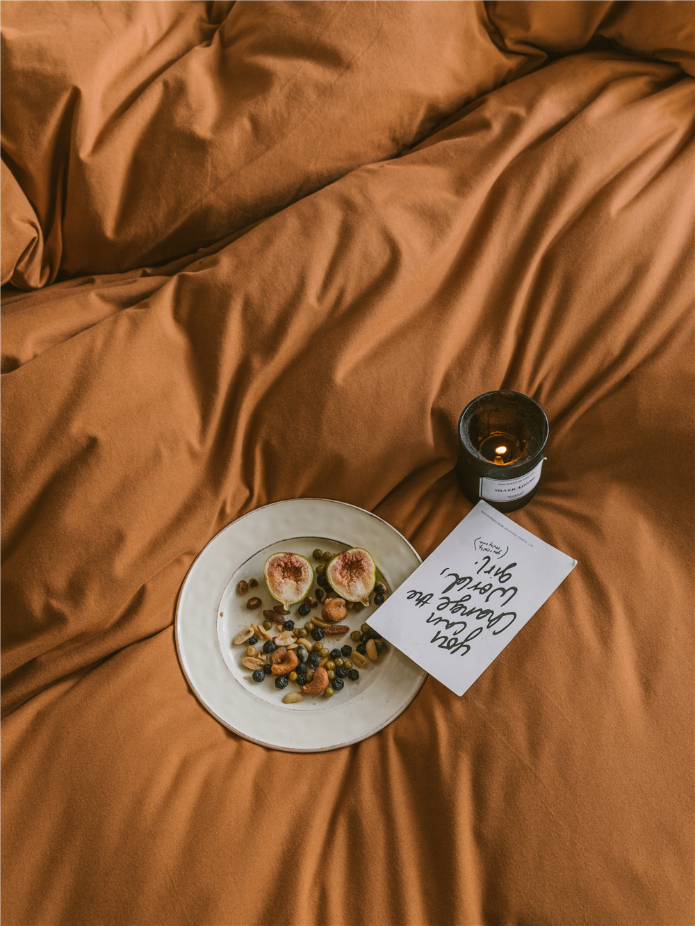 ins Japanese-style solid color all-cotton knitted cotton four-piece set, skin-friendly nude sleeping plain double-layer Indian cotton bed sheet pic 30