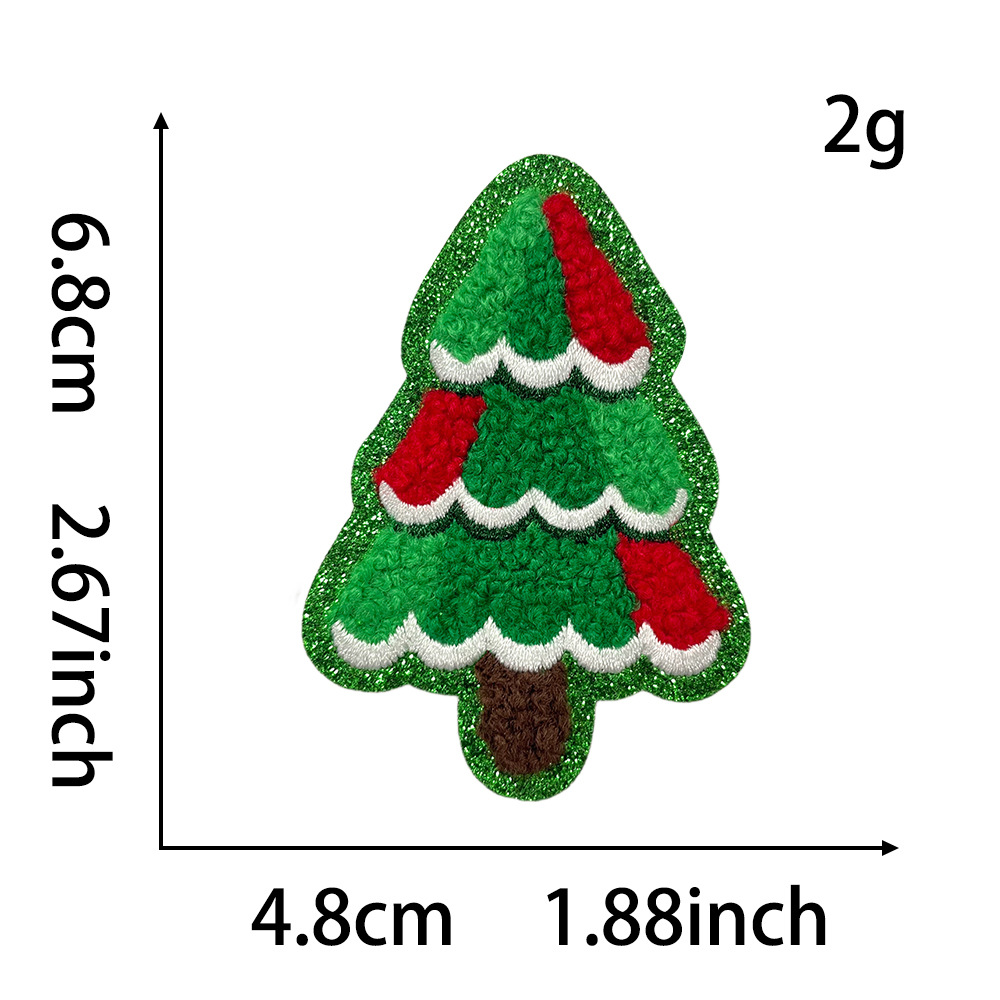 Christmas series Velcro clothing decoration Snowman Sock decoration patch Computer embroidery Mini self-adhesive pic 11