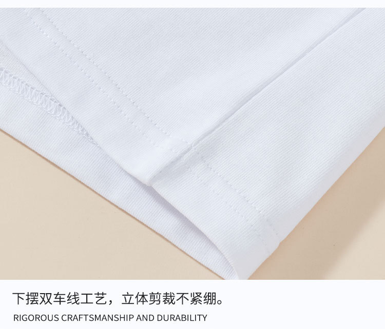 New short-sleeved T-shirts for men, heavy embroidery, all-cotton round neck, loose and large-sized casual trendy couple shirts, custom-made and wholesale pic 15