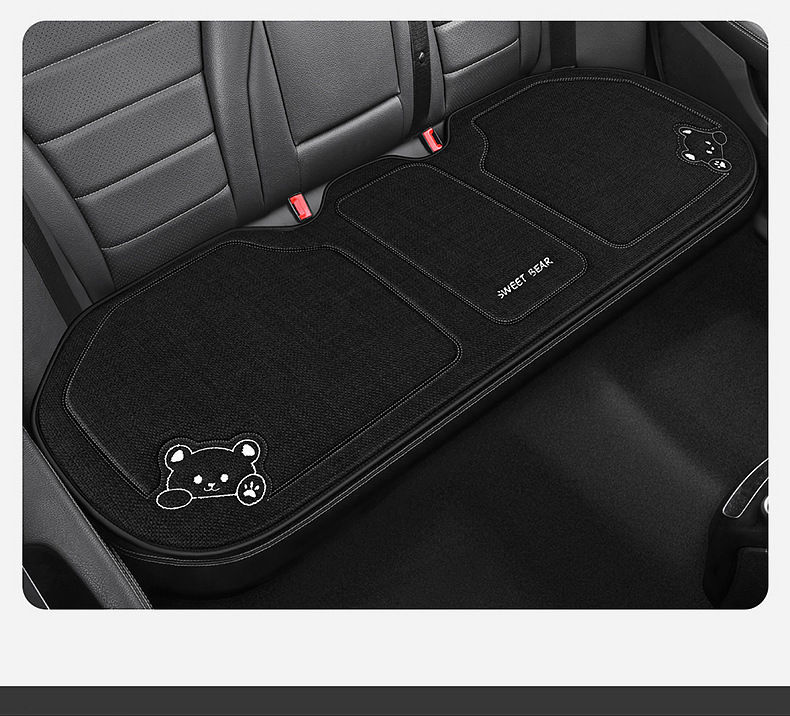 座椅垫座垫亚麻单片座椅套后排驾驶车坐垫四季通用卡通车内汽女士详情48