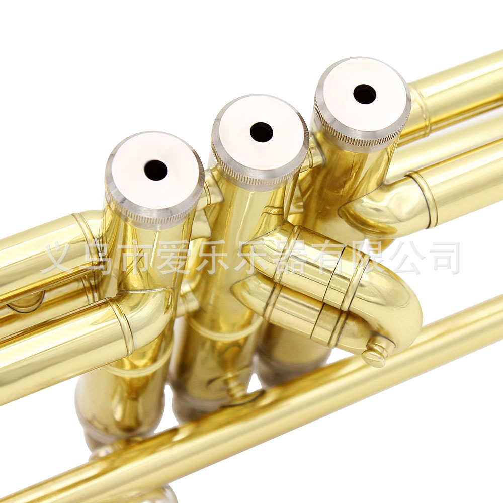 Wholesale of SLADE standard Bb brass trumpet foam box for children and students to perform three-tone trumpets pic 14