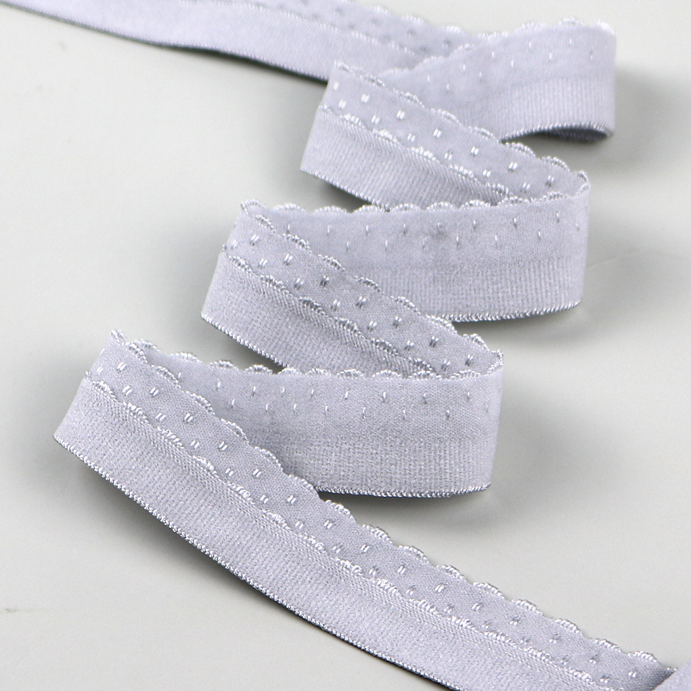 Factory direct sales of 2.0 nylon-edged twill band folding crown smooth elastic folded elastic band pic 6