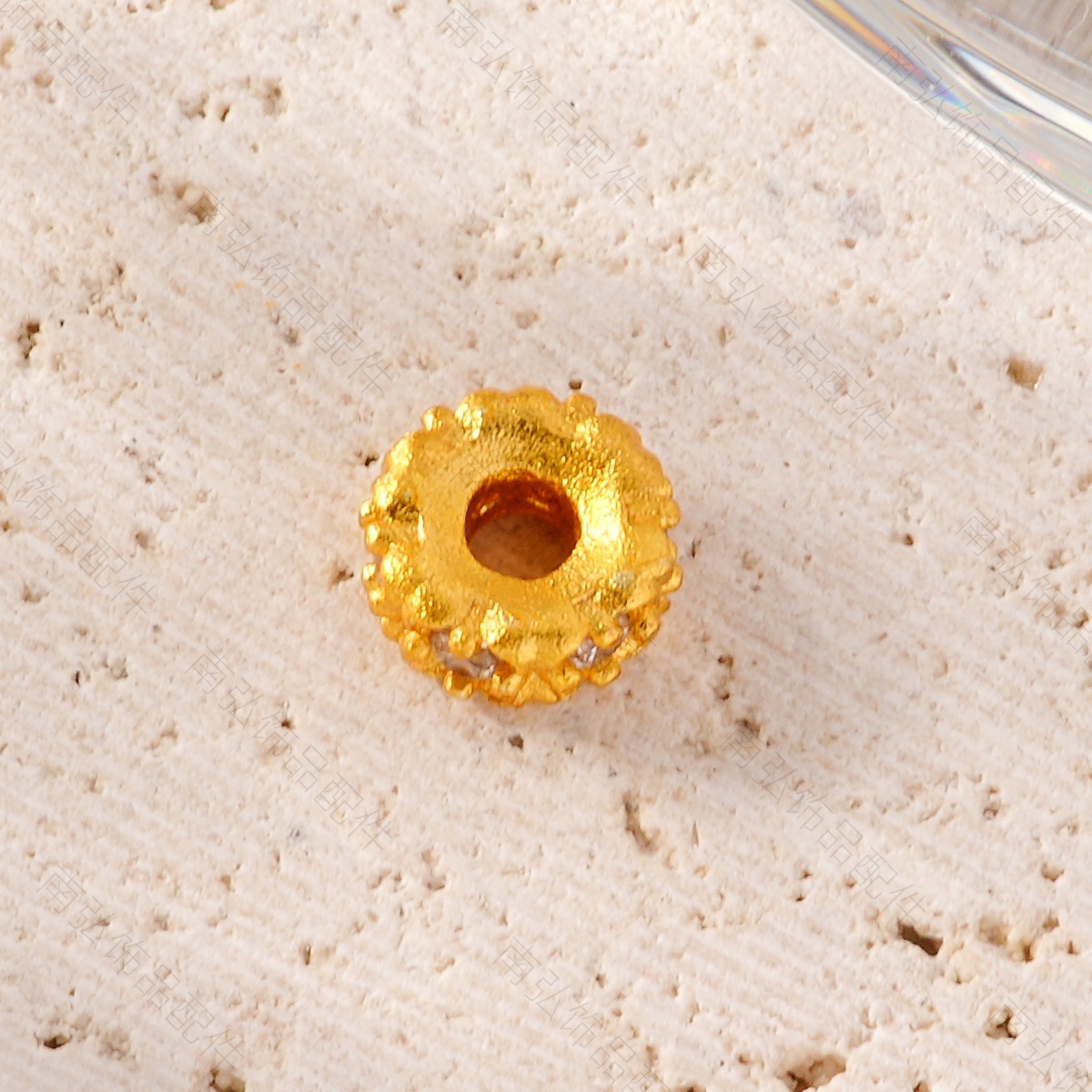 New ancient-style sand gold high color retention set with zirconium ring beads, high-end Chinese-style bracelet and necklace DIY accessory pic 8