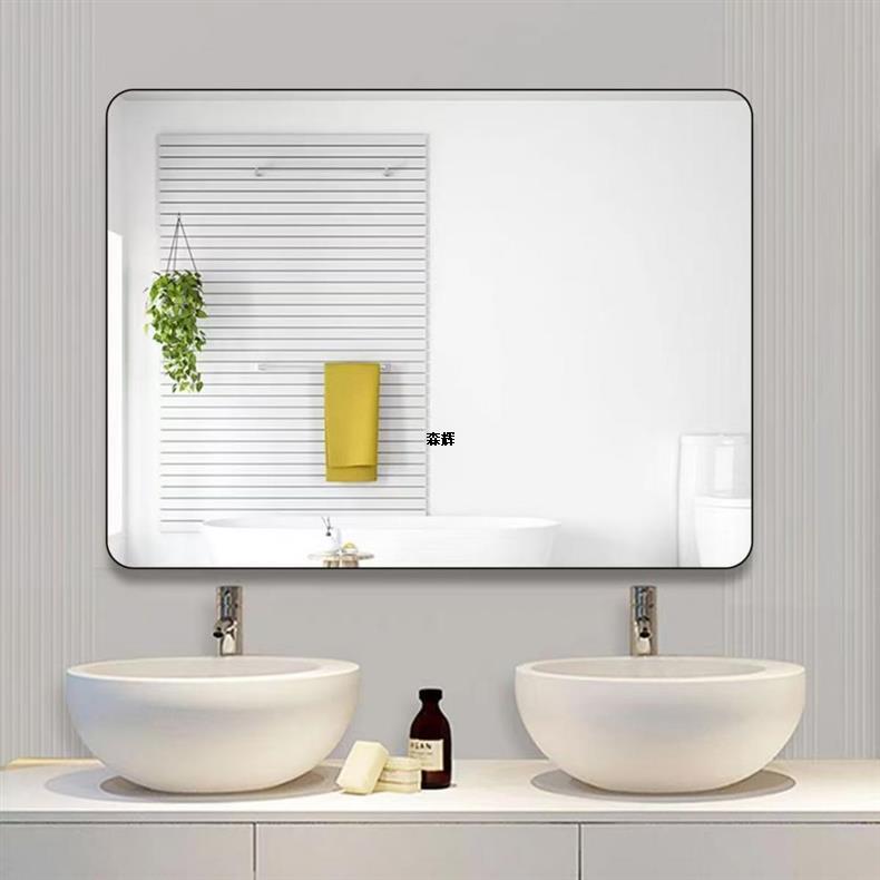 卫生间镜子免打孔粘贴化妆镜洗手间厕所洗漱台梳妆卫浴挂墙浴室镜详情5