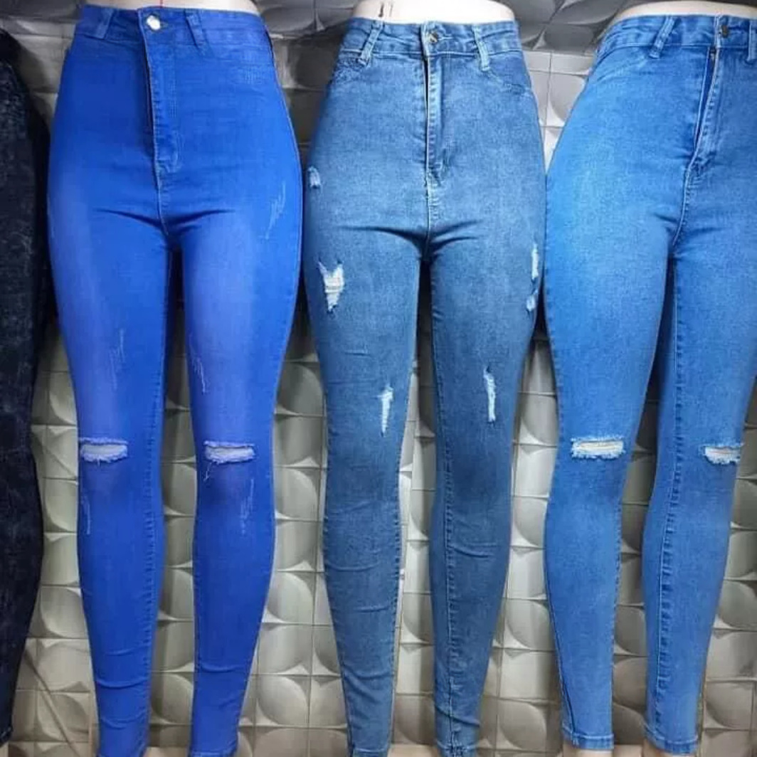 女士牛仔长裤外贸提臀修身弹力小脚裤批发Ladies skinny jeans详情4