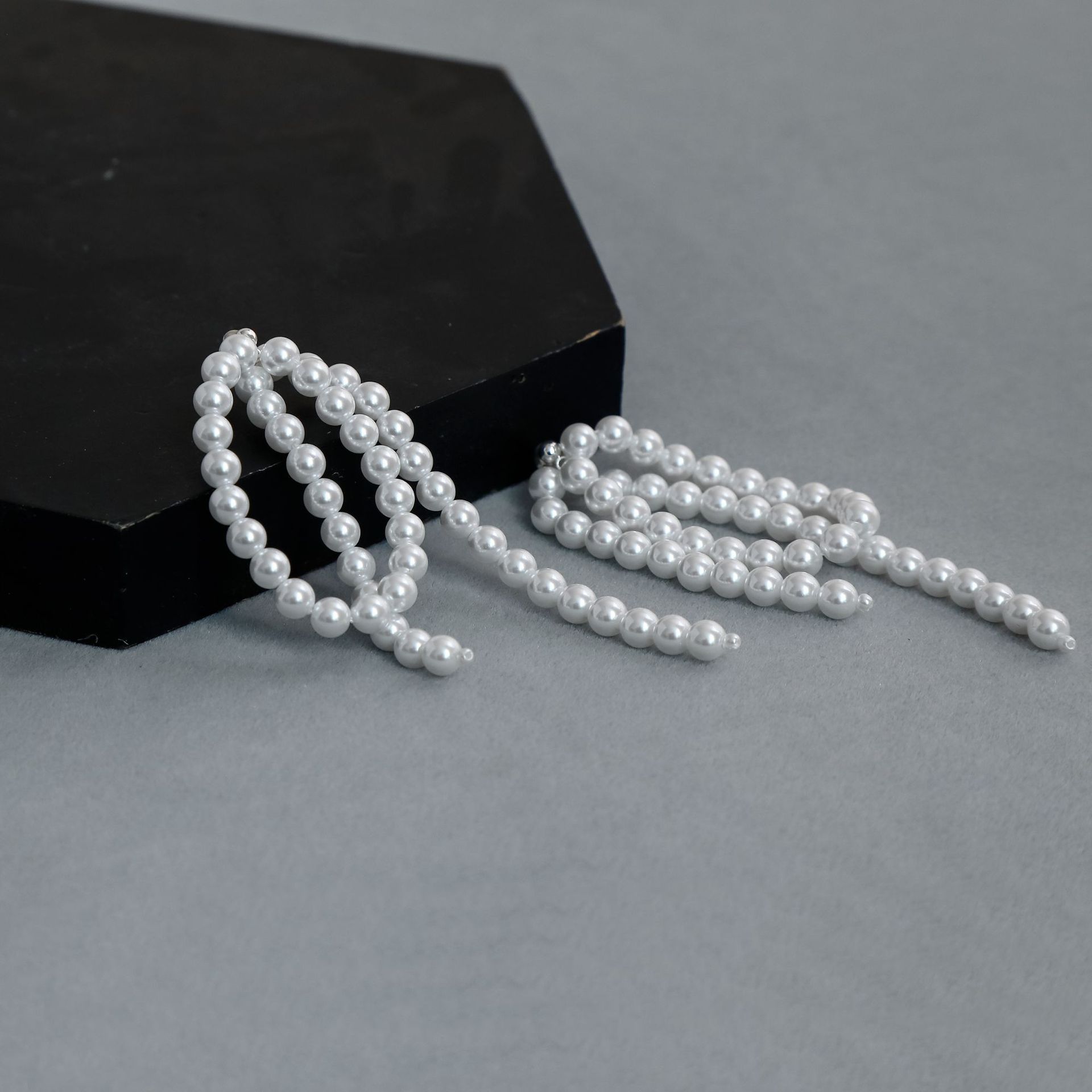 MOND韩版珍珠蝴蝶项链轻奢小众简洁法式流苏珍珠蝴蝶结耳钉锁骨链详情9