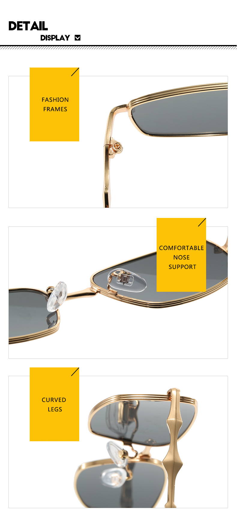 Square irregular-shaped sunglasses for both men and women, small and narrow frame sunglasses, new 2024 high-end retro sunglasses pic 17