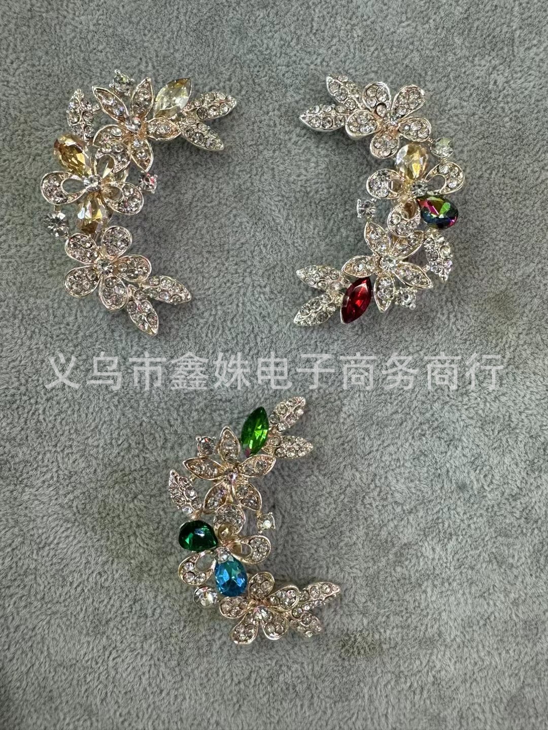 Alloy full diamond rose bouquet brooch, high-end Korean pearl pin, brooch and silk scarf for both purposes pic 9