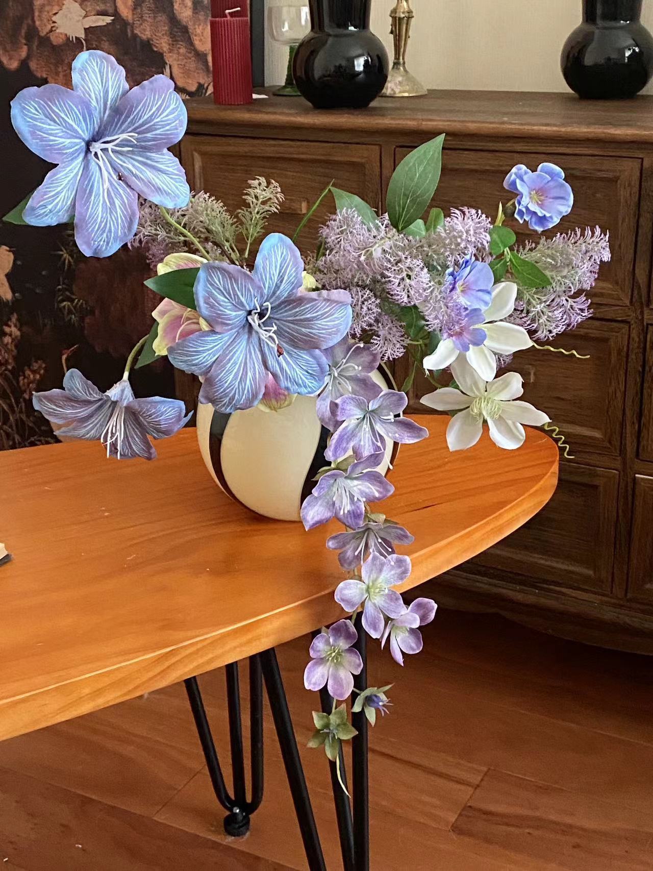 莫奈花园紫色仿真花网红拍照打卡造景diy布置橱窗软装搭配假花详情4