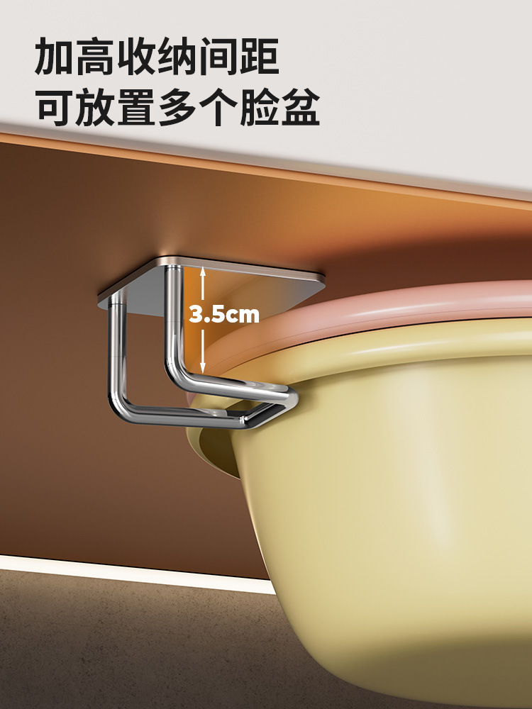 不锈钢海绵架沥水架超市挂钩粘钩钢丝球水槽收纳免打孔厨房置物架详情13