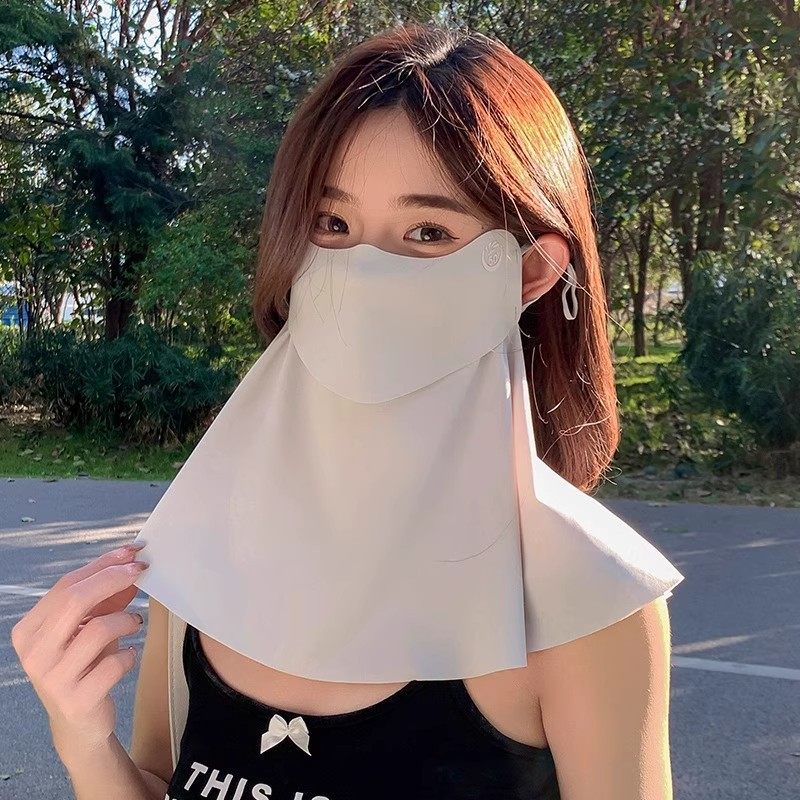 可喝水防晒面罩女夏季防紫外线口罩冰丝全脸基尼护颈面纱透气遮阳详情17
