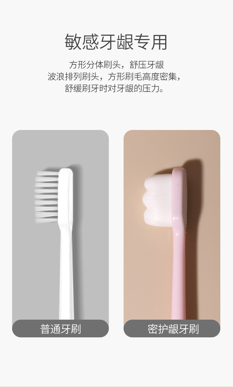 万根毛牙刷软毛超软情侣孕妇月子专用纳米小头家庭装家用牙刷详情5