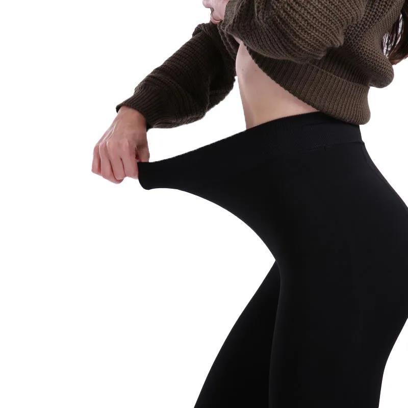 珍珠绒打底裤女冬季加绒加厚保暖外穿不起球大码高腰踩脚连裤袜 时尚舒适保暖裤详情5