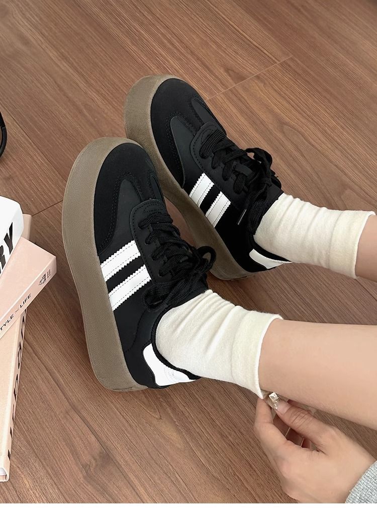 女鞋软底不累脚2025春秋新款时尚百搭小白鞋轻便厚底耐磨休闲鞋详情12