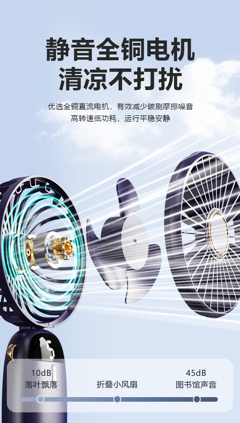 爆款挂脖风扇 usb迷你手持电风扇充电款 户外便携折叠桌面小风扇详情23