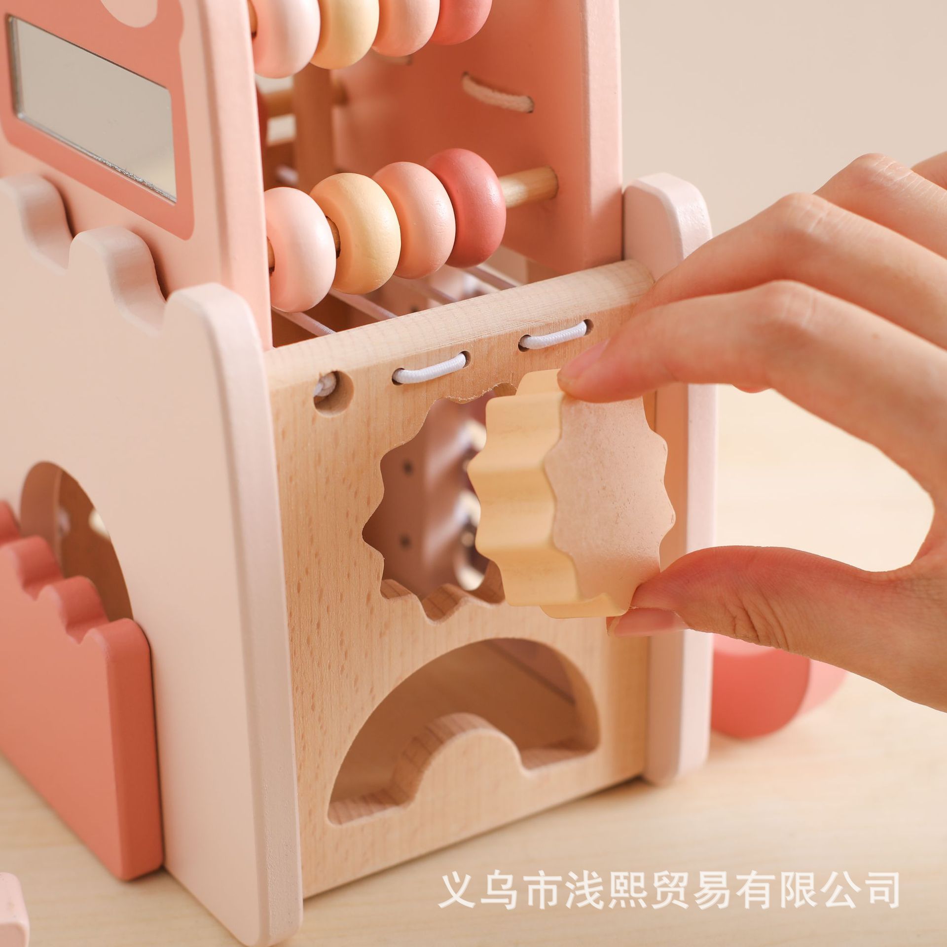木质卡通儿童早教城堡小公主早教益智多功能玩具敲琴配对拼插玩具详情13