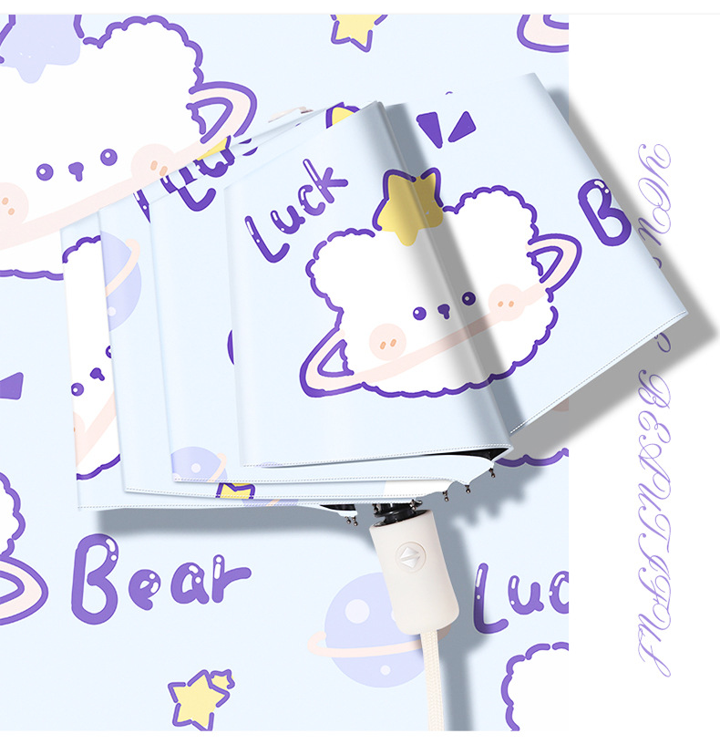 全自动卡通雨伞女可爱晴雨两用太阳伞防晒防紫外线遮阳伞定制logo详情17