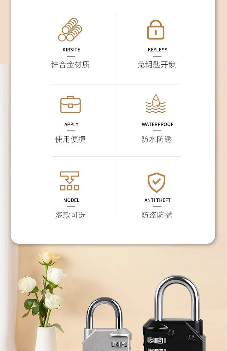 【 Exclusive Offer for Newcomers 0.1】 Metal combination lock, small padlock, mini anti-theft lock head, suitcase, home cabinet pic 5