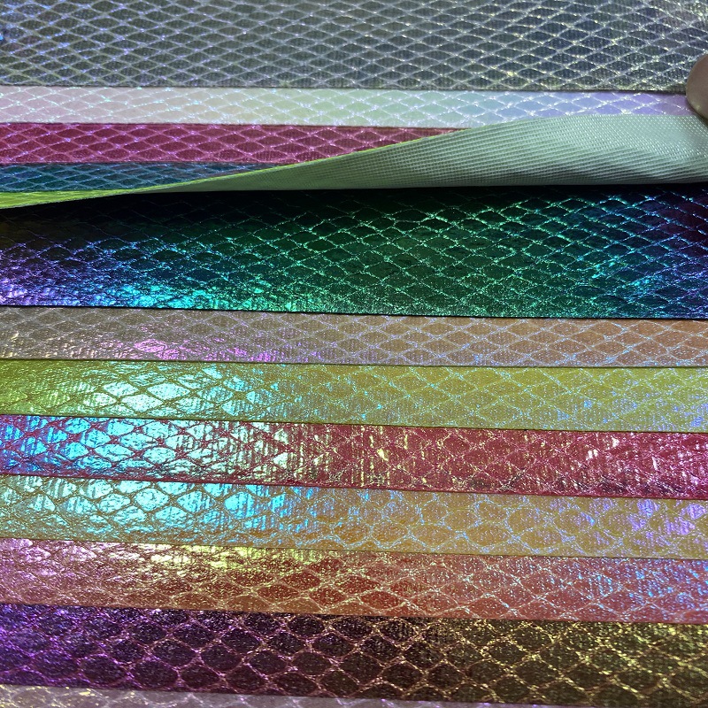 美标pvc防水布彩色蛇皮纹面料羽绒服布料销售清单详情11