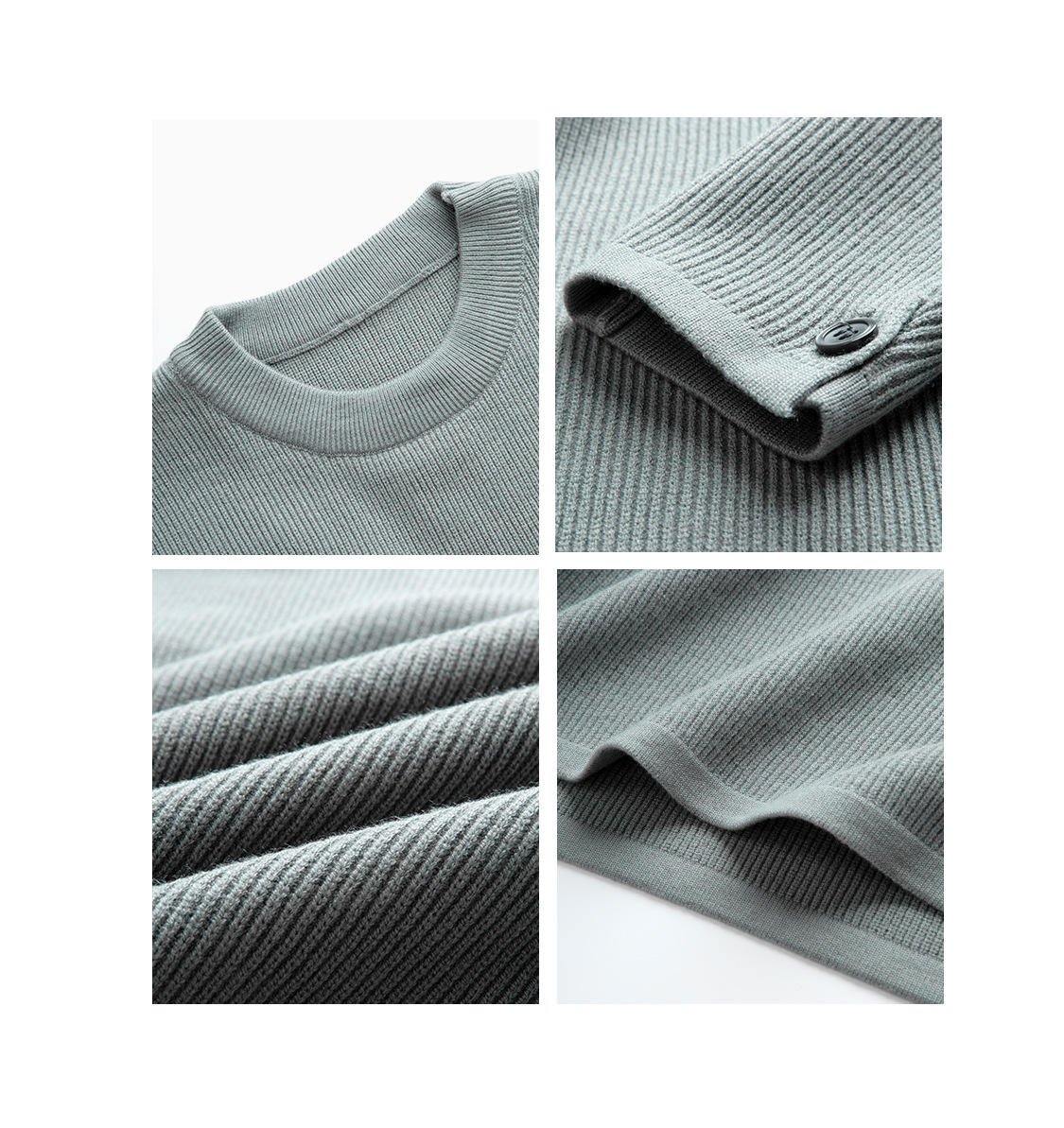 A wholesale live-streaming button new bestseller sweater for men, British trend youth Hong Kong style base knitted sweater coat pic 3