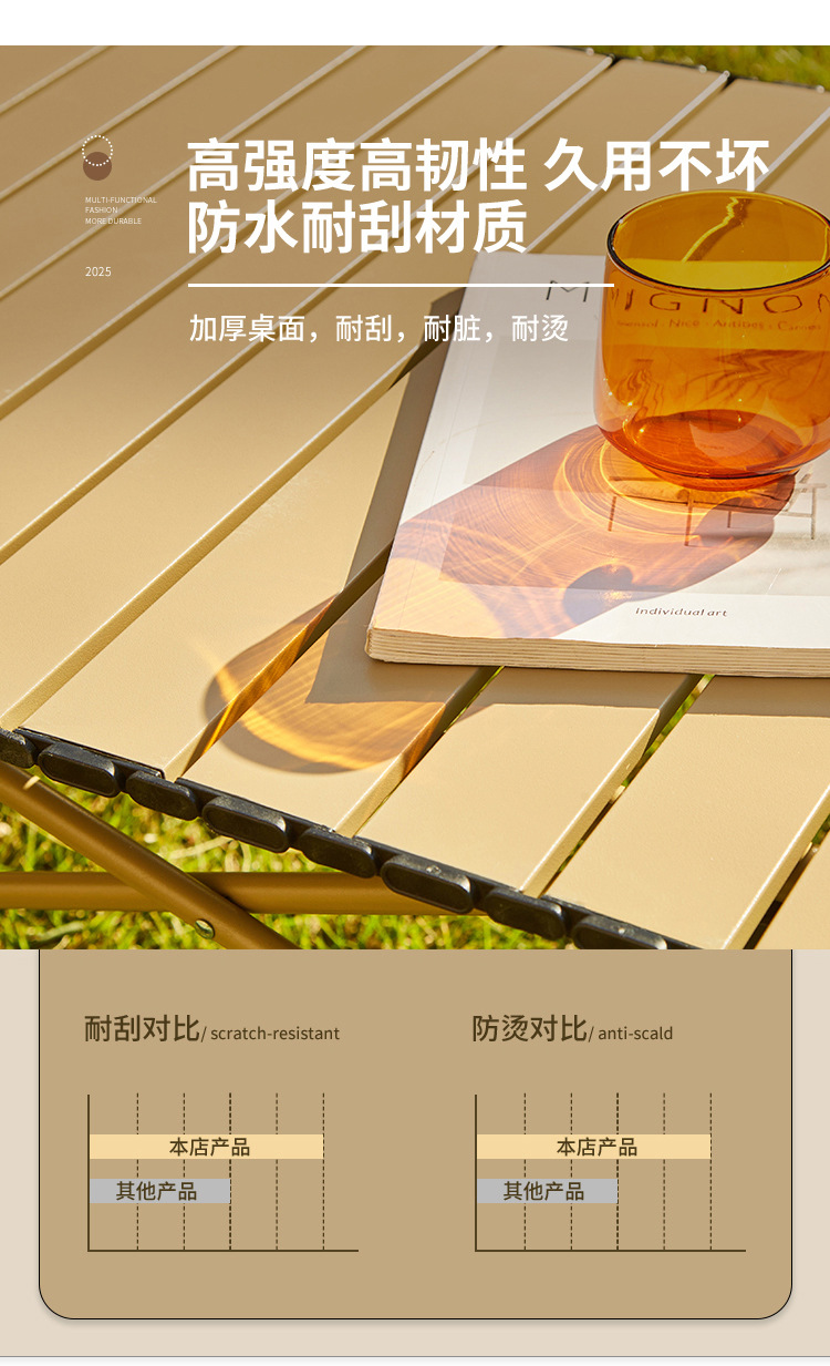 户外露营套装折叠桌椅子组合月亮椅蛋卷桌一件代发工厂野营详情15